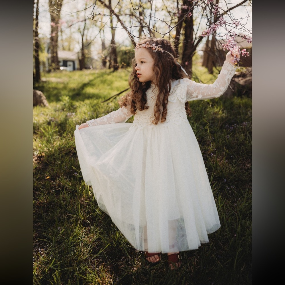 NWT Bohemian Lace Flower Girl Dress
